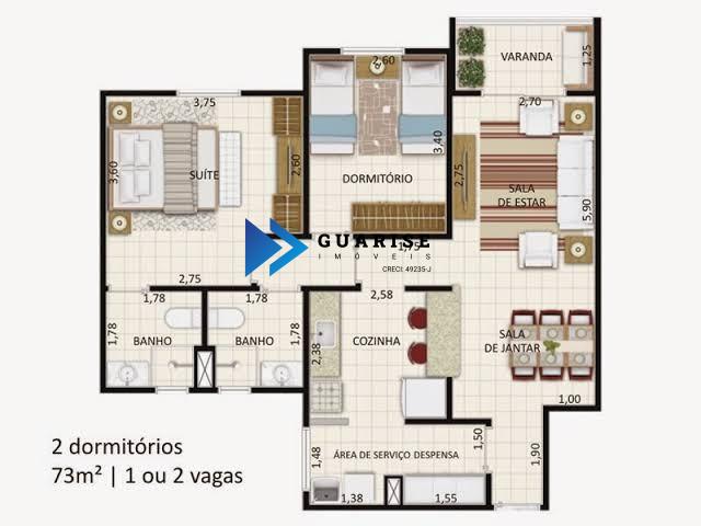 Apartamento, 2 quartos, 73 m² - Foto 23